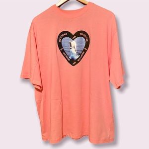 WE11DONE Pink Polar Bear Tshirt